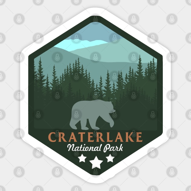 Crater lake National Parks Sticker by Tonibhardwaj